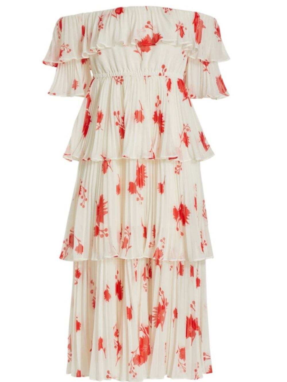 Self-Portrait Printed Midi Length Ruffle Dress - Picture 13 of 13
